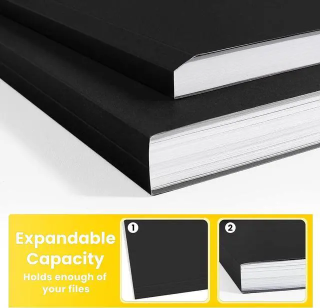 Alt view image 4 of 7 - SUNEE File Folders, 18 Pack Manilla Folders 8.5 x 11, 1/3 Cut Tab for Easy Labeling and Organization, Durable Standard Paper for Home, Office, School Filing, Black