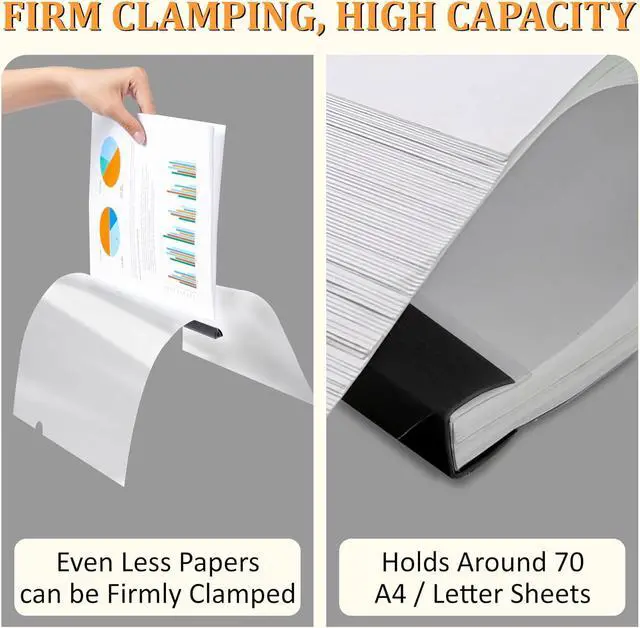 Alt view image 4 of 7 - 10 Pack Report Covers with Sliding Bar Clear Plastic Presentation Folders