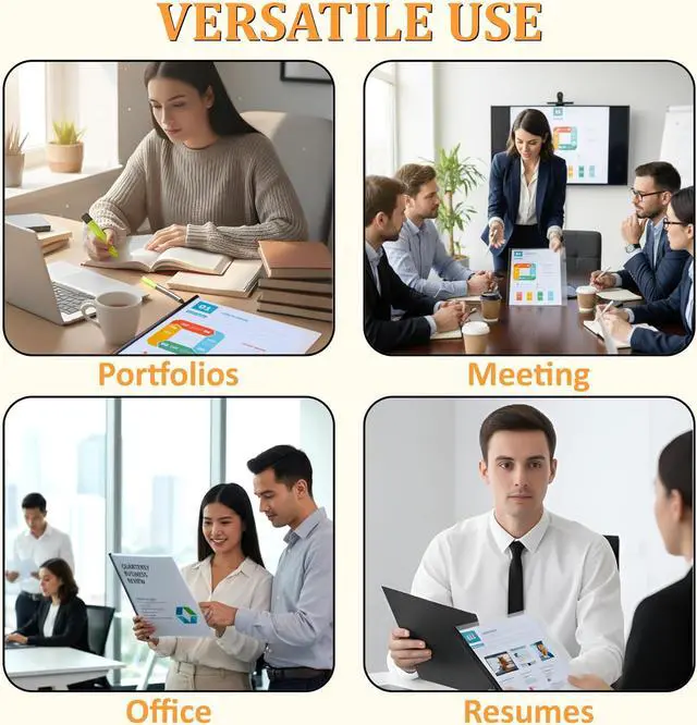 Alt view image 6 of 7 - 10 Pack Report Covers with Sliding Bar Clear Plastic Presentation Folders