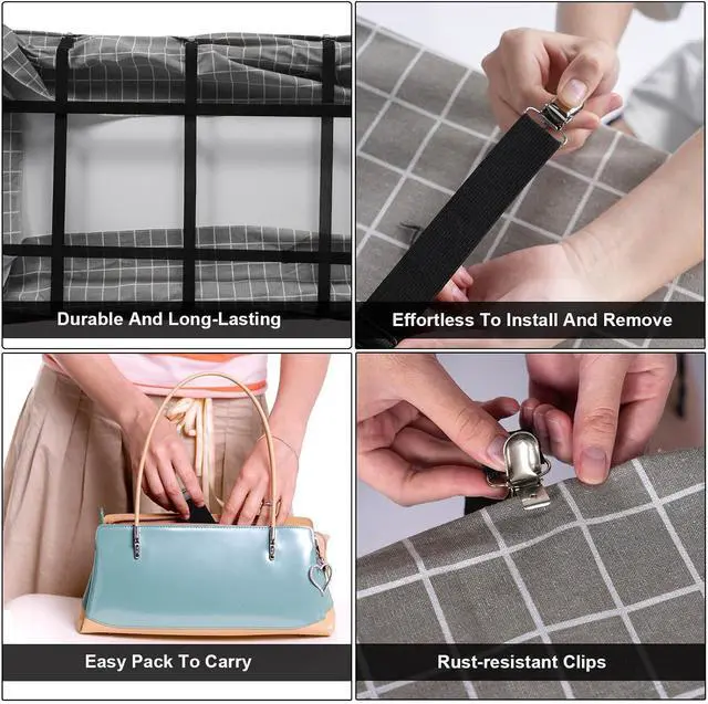 Alt view image 6 of 7 - Tablecloth Clips,Picnic Table Cloth Clips for Outdoor,Sheet Clips