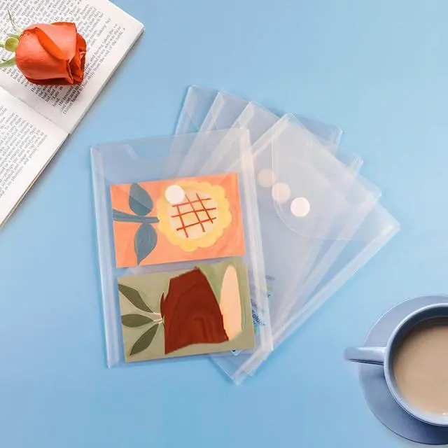 Alt view image 5 of 7 - 12 Pack Large Clear Die & Stamp Storage Bag Transparent Plastic Folders for Cutting Dies Stencil Embossing Crafts for DIY Scrapbooking Paper Card Craft Organizer Holder