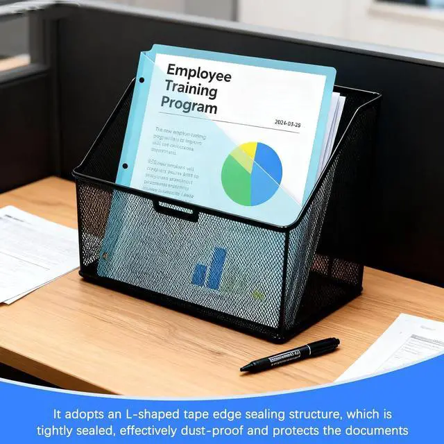 Alt view image 5 of 7 - 15 Pack 3 Hole Punch Colored Plastic Document Folders, Poly Translucent Slash File Jackets, US Letter/A4 Size 20C (2mm) Clear Pocket File Folders, Copy Safe Plastic Document Sleeves