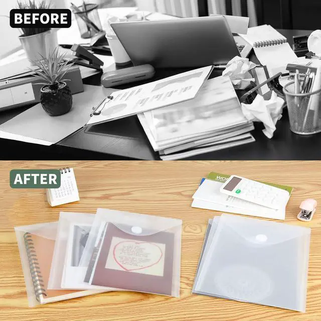 Alt view image 7 of 7 - 12 Pack Large Clear Die & Stamp Storage Bag Transparent Plastic Folders for Cutting Dies Stencil Embossing Crafts for DIY Scrapbooking Paper Card Craft Organizer Holder