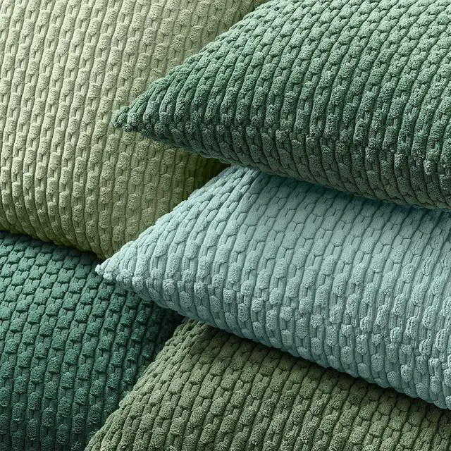 Alt view image 4 of 7 - Kevin Textile Soft Corduroy 12"x20" Lumbar Pillow Cover 1 Pack, Sage Green