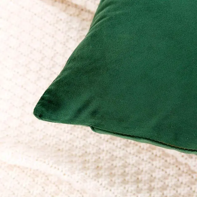 Alt view image 4 of 7 - RainRoad Dark Green Throw Pillow Covers 12x20 Inch,Set of 2