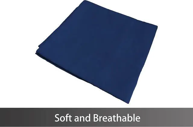 Alt view image 4 of 6 - iMaylex Soft 100% Egyptian Cotton Zipper Pillow Case, Cozy and Lightweight Pillowcase, Easy Care, Navy Blue, Body, 20'' x 48''