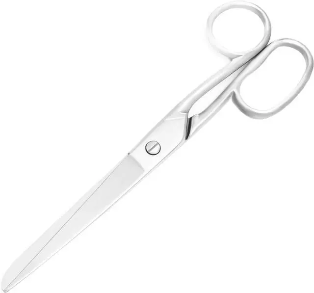 Main image of Silver Office Scissors, Heavy Duty Sewing, Paper Cutting Shears, 8"