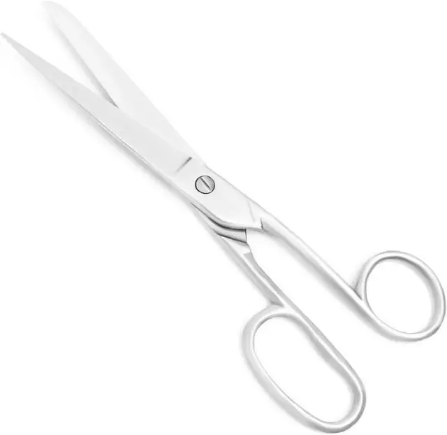 Alt view image 3 of 5 - Silver Office Scissors, Heavy Duty Sewing, Paper Cutting Shears, 8"