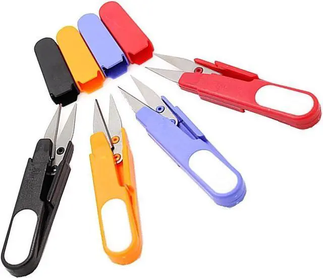 Main image of HuanX35 4336853583 4pcs Portable Scissor Multipurpose U-Type Cutter Shear Protective Cover DIY Projects(4 Colors), Pack