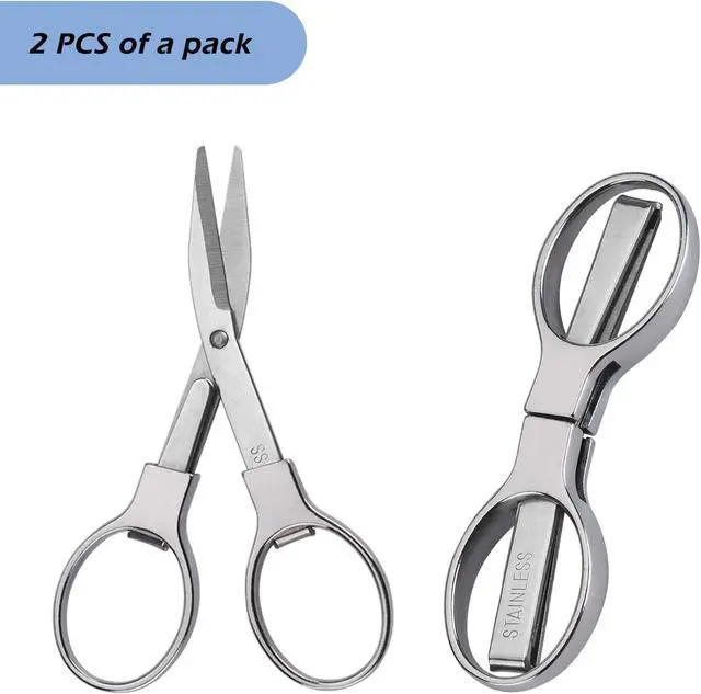 Alt view image 6 of 6 - Friker Folding Scissors,Portable Telescopic Cutter Pocket Badge Scissors