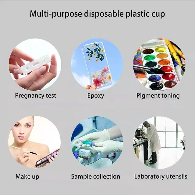 Alt view image 6 of 7 - Mixing Cup 100PCS,40ml Disposable Plastic Resin Mixing Cups