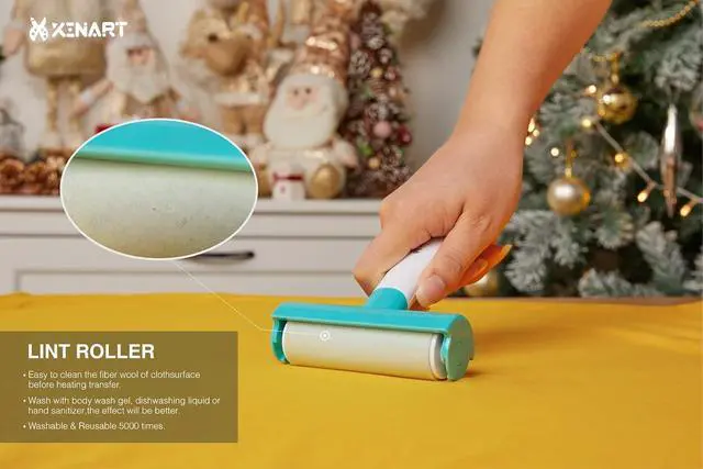 Alt view image 3 of 6 - Xinart Brayer Rollers & Mat Remover Tool Set for Fabric Crafting, Reusable Sticky Lint Rollers Tool for Clothes/T-Shirts Heat Transfer Projects