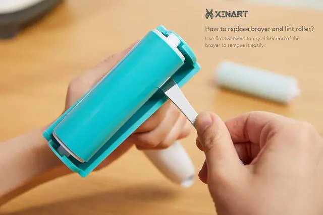 Alt view image 5 of 6 - Xinart Brayer Rollers & Mat Remover Tool Set for Fabric Crafting, Reusable Sticky Lint Rollers Tool for Clothes/T-Shirts Heat Transfer Projects