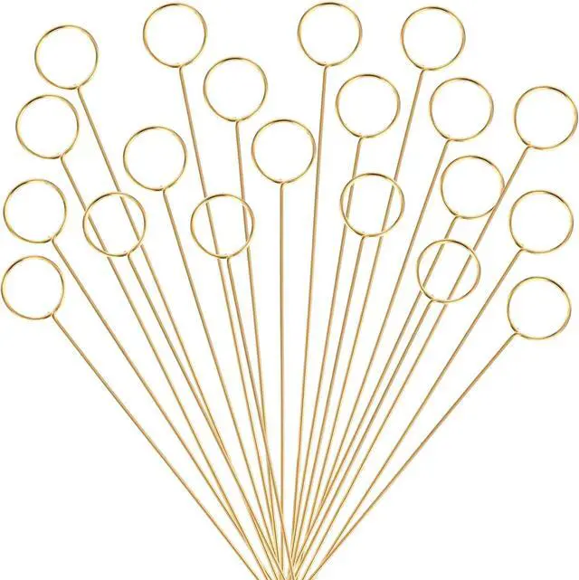 Main image of 20 Pcs Floral Pick Card Holder Picture Holders Wire Clip for Tables, DIY Craft Gift Card Holder for Centerpieces Memo Holder Metal Place Card Holders for Party Birthday Office Cake Topper