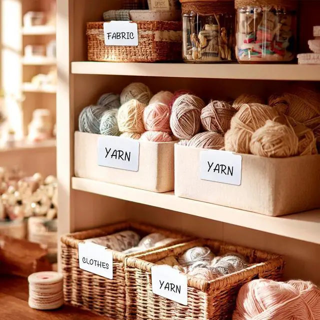 Alt view image 5 of 7 - 12pcs White Basket Labels Removable PVC Labels