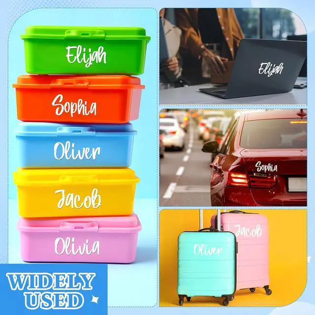 Alt view image 6 of 7 - Humyoun 6 Sheets UV DTF Cup Wrap Letter Stickers Vinyl Decals, White