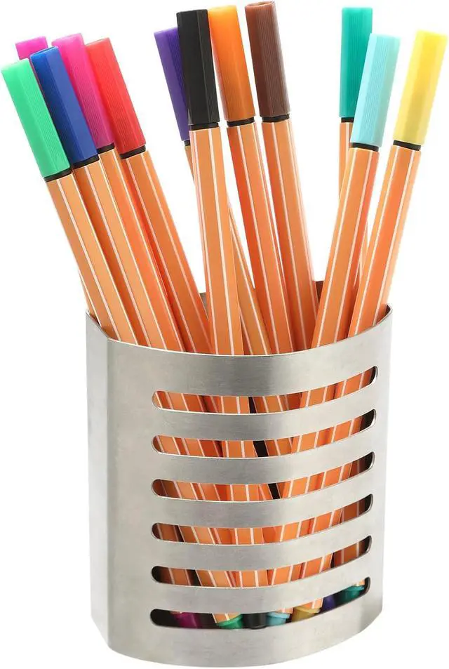 Alt view image 4 of 7 - Magnetic Modern Pen and Pencil Holder, 3.25" x 1.75" x 3.50"