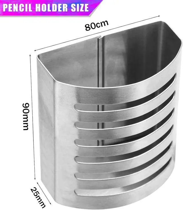Alt view image 7 of 7 - Magnetic Modern Pen and Pencil Holder, 3.25" x 1.75" x 3.50"