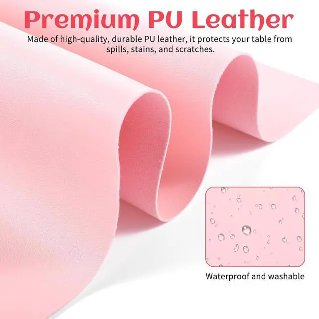 Alt view image 3 of 7 - 23.6 x 11.8in Foldable Nail Art Table Mat, Soft Microfiber PU Leather Nail Desk Mat, Double-Sided Waterproof Non-Slip Protective Pad for Nail Tech Salon, Professional Home Use
