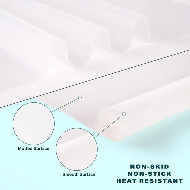 Alt view image 3 of 5 - Gartful Oversize Transparent Silicone Mat, Countertop Protector, 27.6X 19.7 inches Silicone Sheet for Crafts Resin Jewelry Casting Mat Pad Nonstick Table Placemat