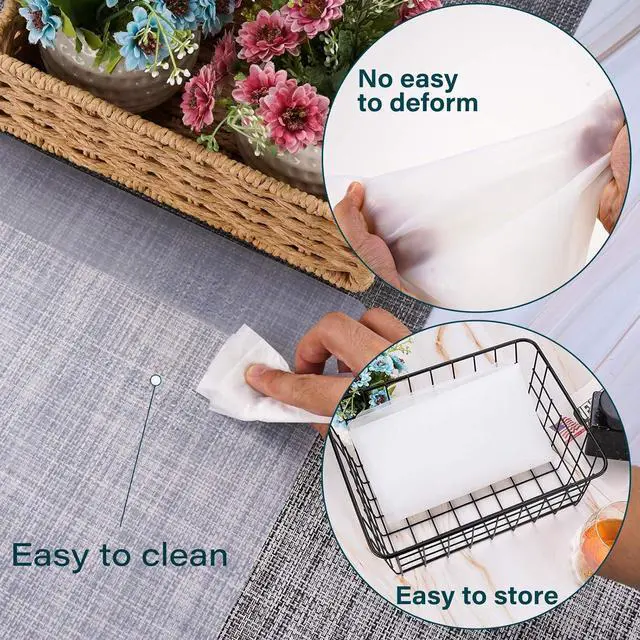 Alt view image 5 of 5 - Gartful Oversize Transparent Silicone Mat, Countertop Protector, 27.6X 19.7 inches Silicone Sheet for Crafts Resin Jewelry Casting Mat Pad Nonstick Table Placemat