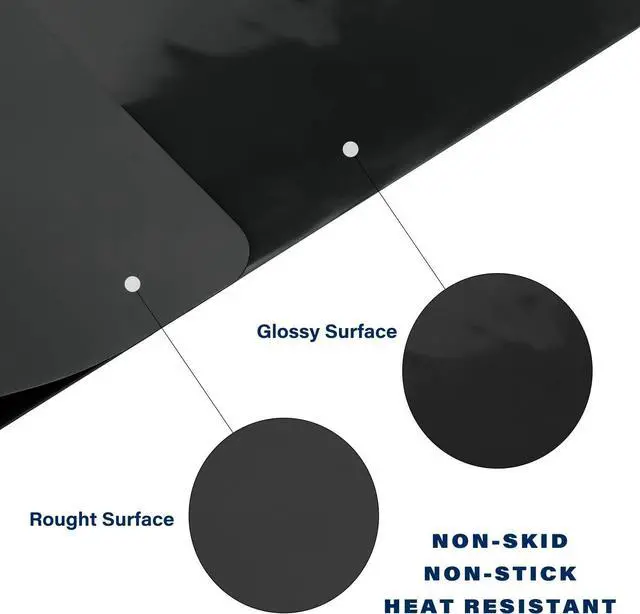 Alt view image 3 of 6 - Gartful Black Extra Large Silicone Mat, 23.6 x 15.7 inches Silicone Craft Sheet, Resin Casting Molds Mat, Countertop Protector, Placemat Table Saver Pad, Reusable Nonstick Nonskid