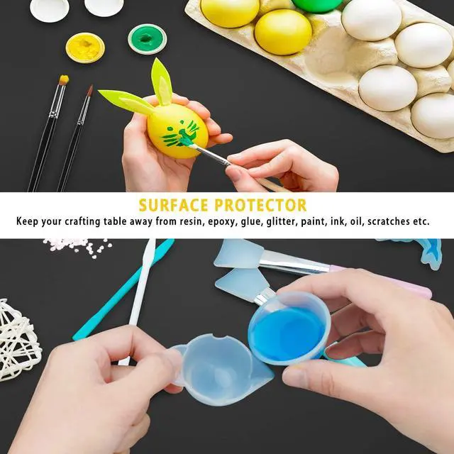 Alt view image 4 of 6 - Gartful Black Extra Large Silicone Mat, 23.6 x 15.7 inches Silicone Craft Sheet, Resin Casting Molds Mat, Countertop Protector, Placemat Table Saver Pad, Reusable Nonstick Nonskid