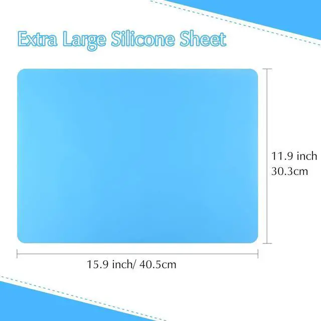Alt view image 2 of 7 - FEPITO 3PCS A3 Extra Large Silicone Sheet for Crafts Jewelry Casting Molds, Multipurpose Silicone Mat, Reusable, Heat Resistant, Food Grade Placemat