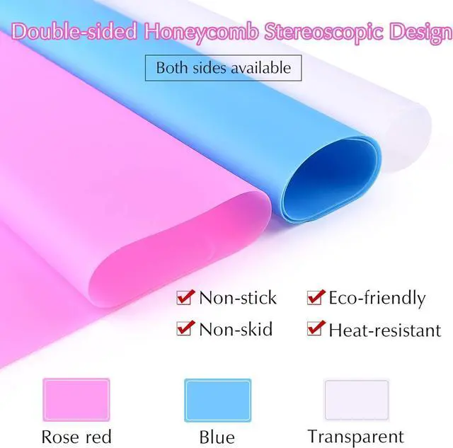 Alt view image 3 of 7 - FEPITO 3PCS A3 Extra Large Silicone Sheet for Crafts Jewelry Casting Molds, Multipurpose Silicone Mat, Reusable, Heat Resistant, Food Grade Placemat