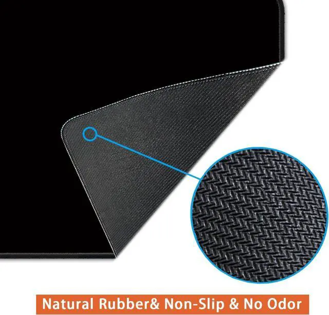 Alt view image 5 of 6 - Large Mouse Pad, Non-Slip Desk Pad, Black, 24x12 inch