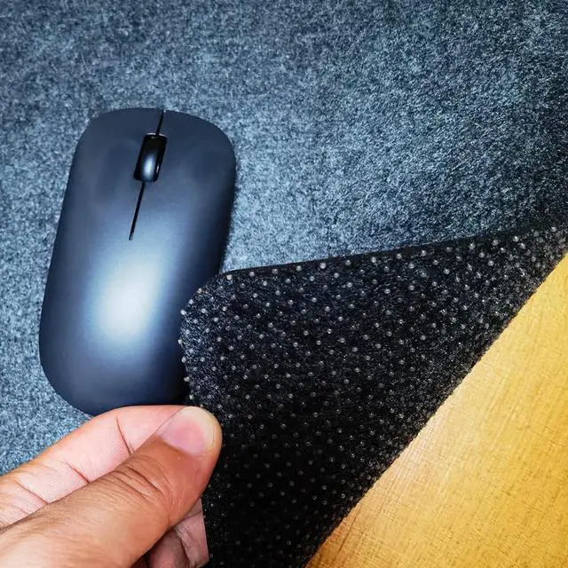 Alt view image 6 of 6 - CHuangQi Gaming Mouse Pad, Felt Desk Mat for Laptop Keyboard, 3.0mm Felt Office Table Protector, Non Slip No Crease