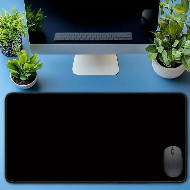 Alt view image 6 of 6 - Large Mouse Pad, Non-Slip Desk Pad, Black, 24x12 inch