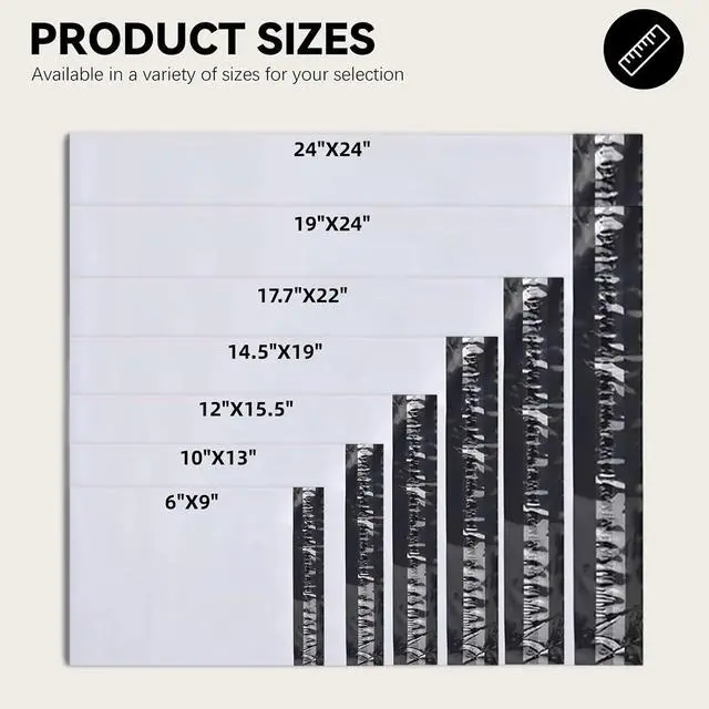 Alt view image 2 of 7 - 17.7"x22" Poly MailersWhite Shipping and Envelope Bags Pack of 3