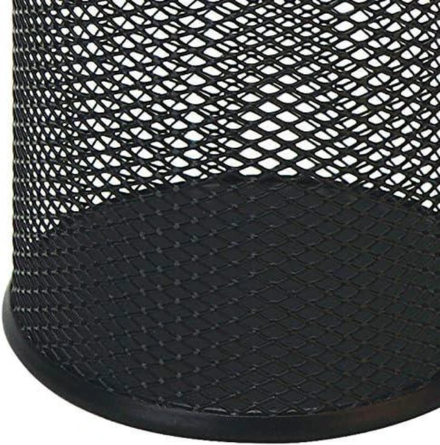 Alt view image 3 of 4 - HSYMQ Black Pen Holder Cup for Desk, Pencil Cup Holder, Black Wire Mesh Pen Cup for Desk Office Pen Organizer