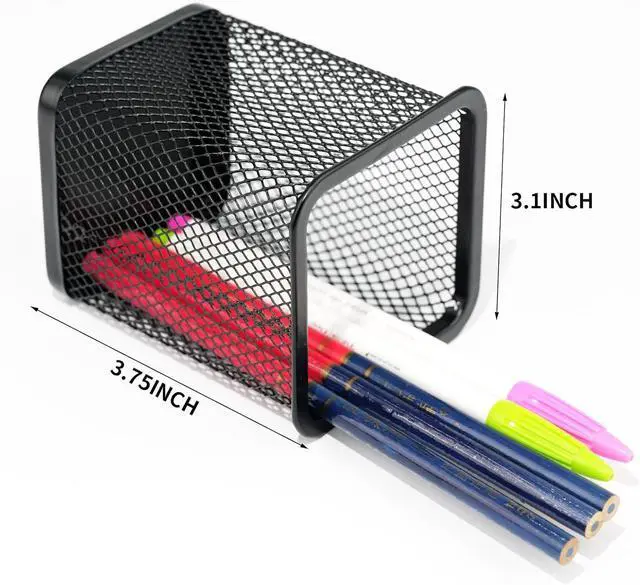 Alt view image 2 of 7 - HSYMQ Pen Holder for Desk, Wire Mesh Pencil Cup Holder for Desk Organizer for Office Supplies