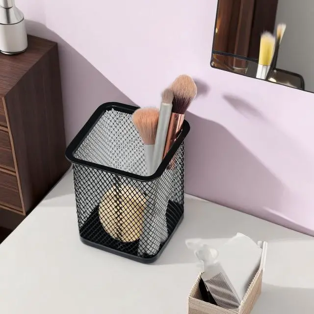 Alt view image 5 of 7 - HSYMQ Pen Holder for Desk, Wire Mesh Pencil Cup Holder for Desk Organizer for Office Supplies
