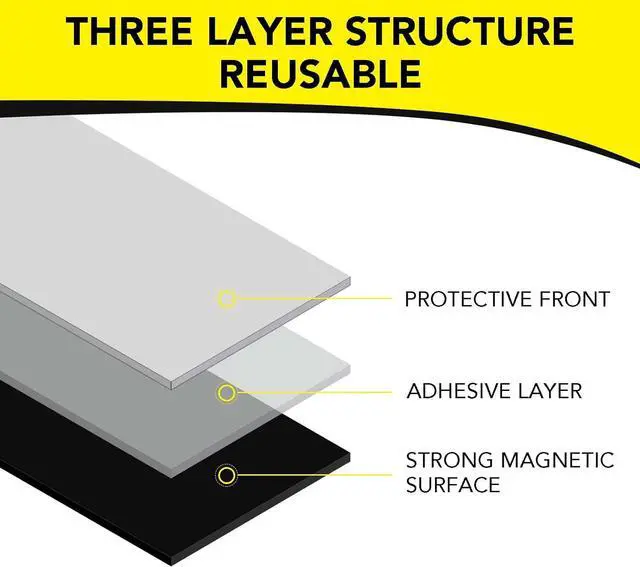 Alt view image 3 of 7 - DIYMAG Magnetic Adhesive Sheets,4" x 6" 10 Pack Flexible Magnets for Craft