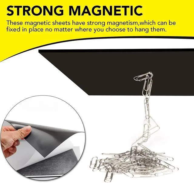 Alt view image 5 of 7 - DIYMAG Magnetic Adhesive Sheets,4" x 6" 10 Pack Flexible Magnets for Craft