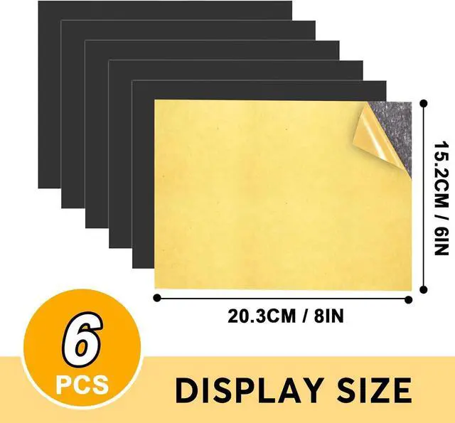 Alt view image 2 of 7 - Towjug Magnetic Sheet with Adhesive Backing 6 x 8, 6 Pack
