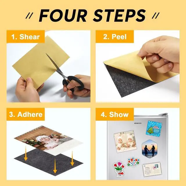 Alt view image 5 of 7 - Towjug Magnetic Sheet with Adhesive Backing 6 x 8, 6 Pack