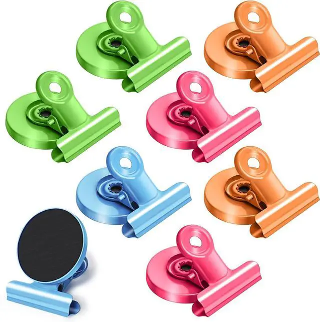 Main image of 8Pack Fridge Magnets Refrigerator Magnetic Clips for Classroom (Colorful)
