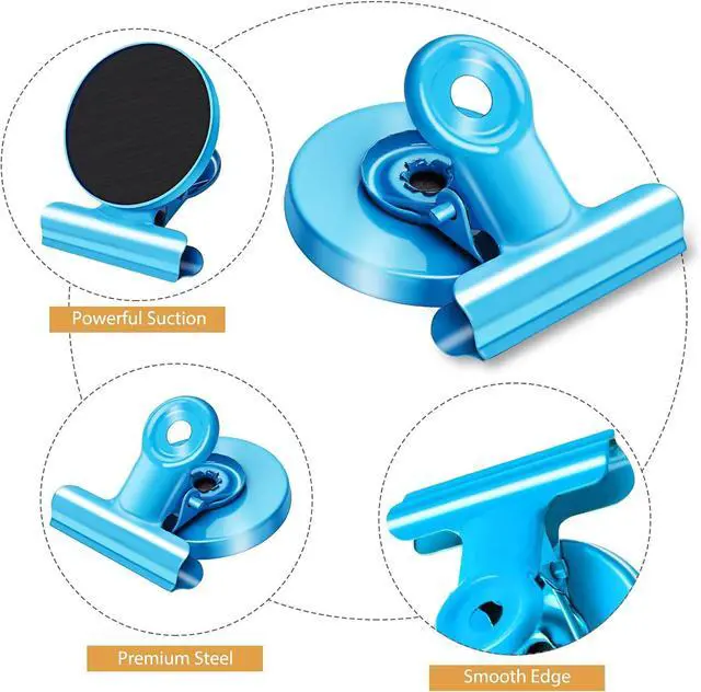 Alt view image 2 of 7 - 8Pack Fridge Magnets Refrigerator Magnetic Clips for Classroom (Colorful)