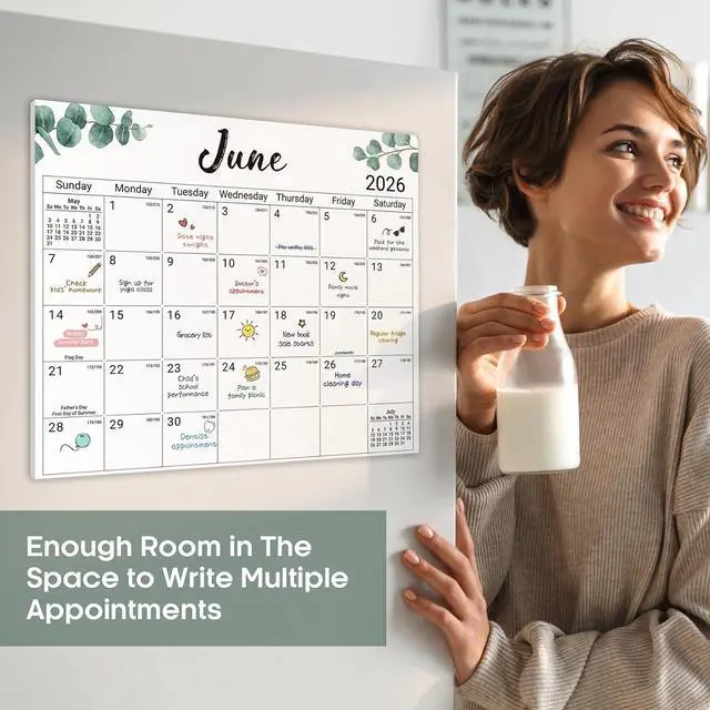 Alt view image 3 of 7 - Taja 2026-2027 Magnetic Calendar for Refrigerator, Apr 2026-Dec 2027