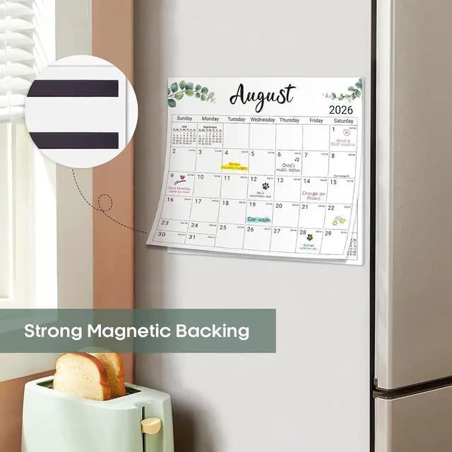 Alt view image 4 of 7 - Taja 2026-2027 Magnetic Calendar for Refrigerator, Apr 2026-Dec 2027