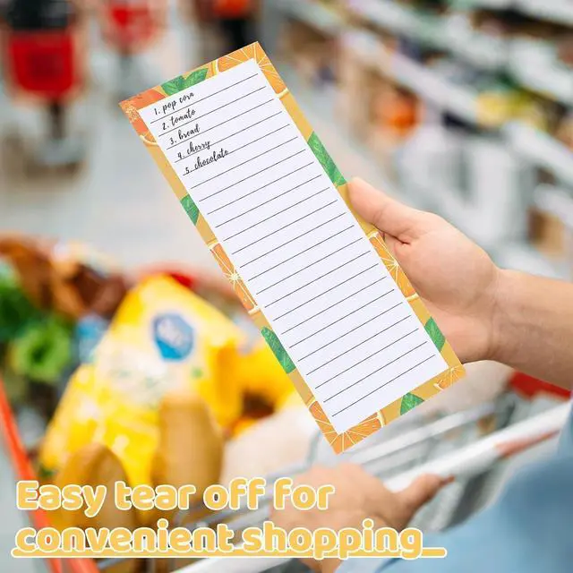 Alt view image 6 of 7 - Thboxes 4 Pack Magnetic Note Pad for Fridge with Pen Holder, Totally 200 Sheets Grocery List Magnet Pad for Refrigerator Magnetic Shopping List PadFruit Design