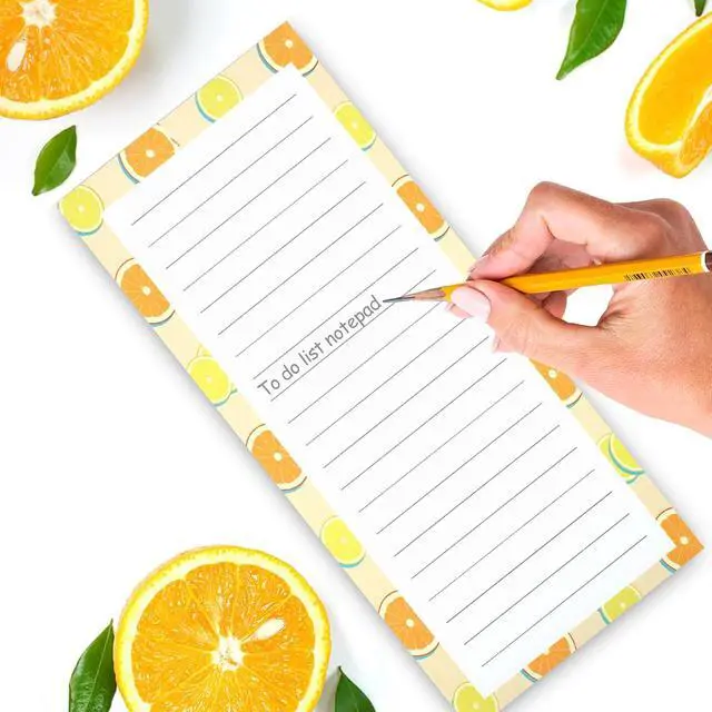 Alt view image 3 of 7 - Joyberg 9 Pack Magnetic Notepads for Refrigerator, Magnetic Notepads for Refrigerator, Fruit Design Grocery List Pad for Fridge, Full Magnet Back Shopping Lists, 25 Sheets Per Note Pads