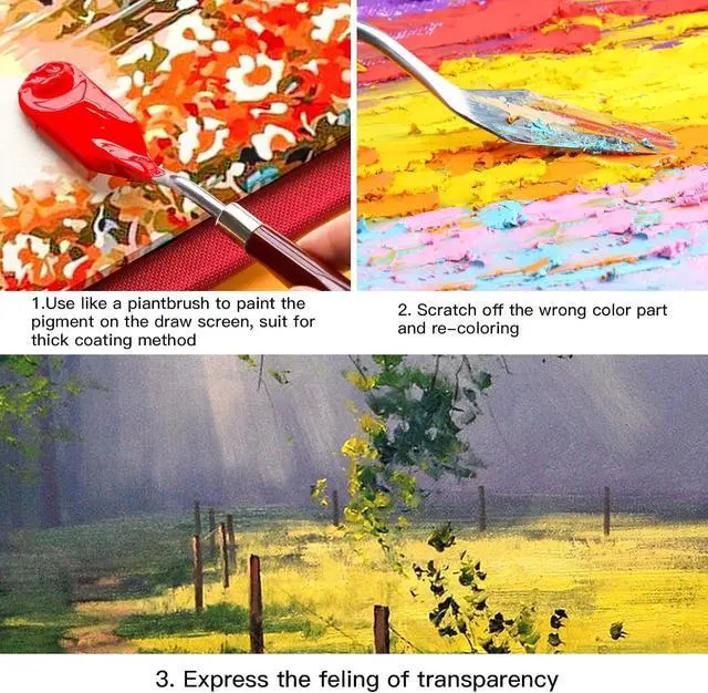 Alt view image 6 of 7 - 10PCS Palette Knife, Stainless Steel Painting Knife Set, Flexible Spatula Pallet Knife, Metal Artist Knives, Oil Painting Accessories Color Mixing Scraper for Oil, Canvas, Acrylic Painting By CUALORK