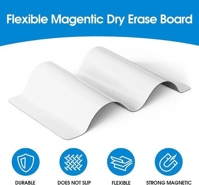 Alt view image 3 of 7 - MaxGear Magnetic Whiteboard for Fridge 12x8 White 5 Pack