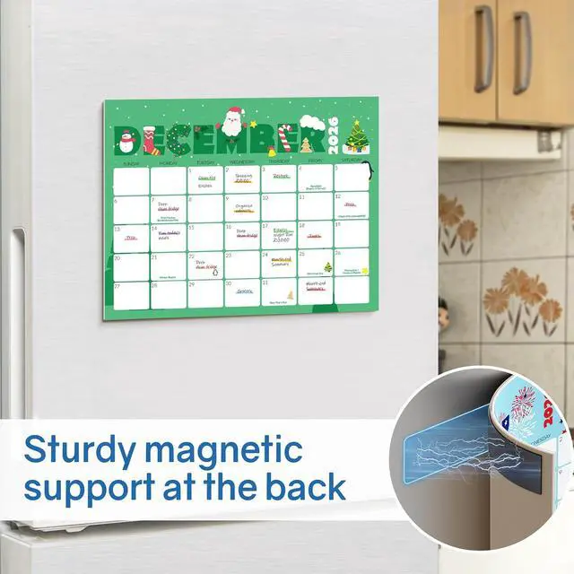 Alt view image 5 of 7 - SUNEE Magnetic Calendar for Refrigerator 2026-2027 from July 2026 to March 2028, Fridge Calendar Magnet 21 Months for Family, 8.5"x11" Monthly Wall Calendar, Cute