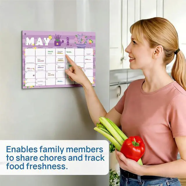 Alt view image 7 of 7 - SUNEE Magnetic Calendar for Refrigerator 2026-2027 from July 2026 to March 2028, Fridge Calendar Magnet 21 Months for Family, 8.5"x11" Monthly Wall Calendar, Cute